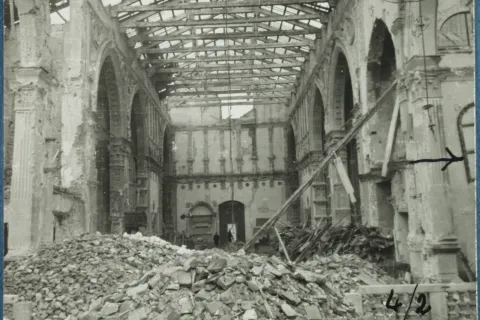 rimini distrutta, foto moretti, biblioteca gambalunga