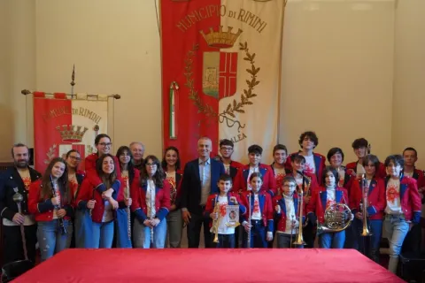 Banda Giovanile "Città di Rimini" ricevuta ieri in Residenza