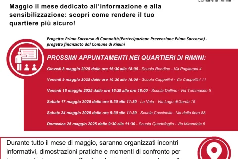 Incontri di informazione e sensibilizzazione sul primo soccorso per studenti e adulti