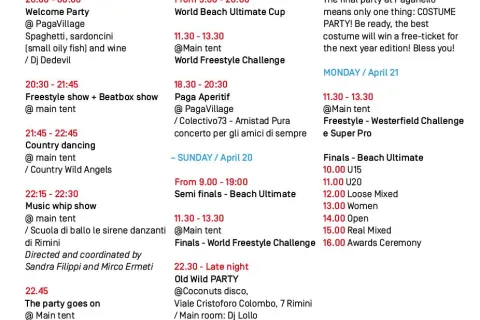 Programma Paganello 2025