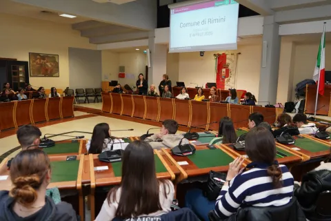 studenti spagnoli in consiglio comunale