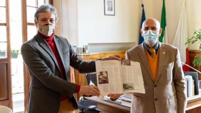 sindaco Gnassi e Franco Benedetto Morri