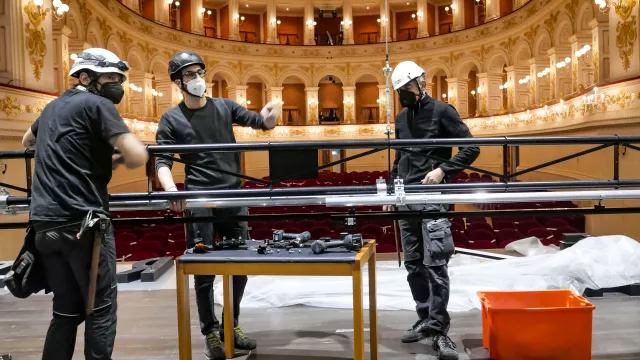 allestimento Teatro Galli