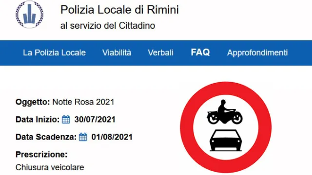 divieto di circolazione