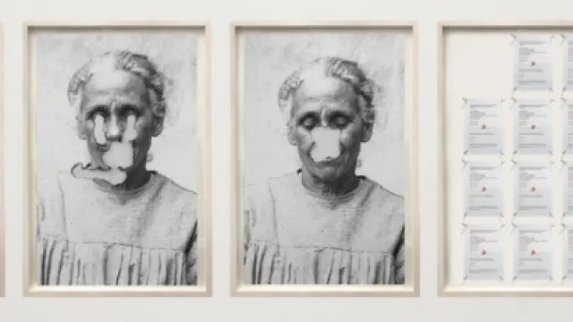 Particolare di quadro di arte contemporanea