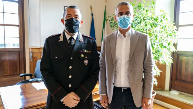 Sindaco Jamil Sadegholvaad incontra comandante Cosimo Chiumento