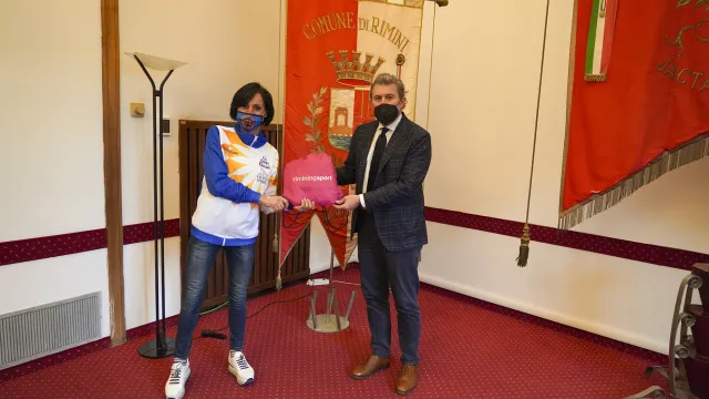 assessore Maresi con campionessa podista Federica Moroni