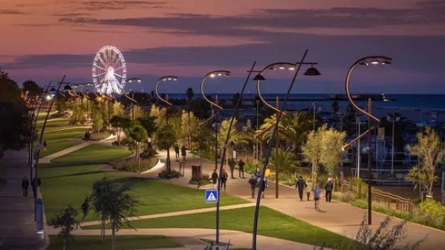 Parco del mare al tramonto