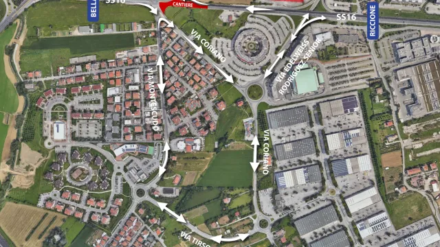viabilità zona incrocio montescudo coriano