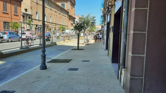 marciapiede riqualificato su via XX Settembre 