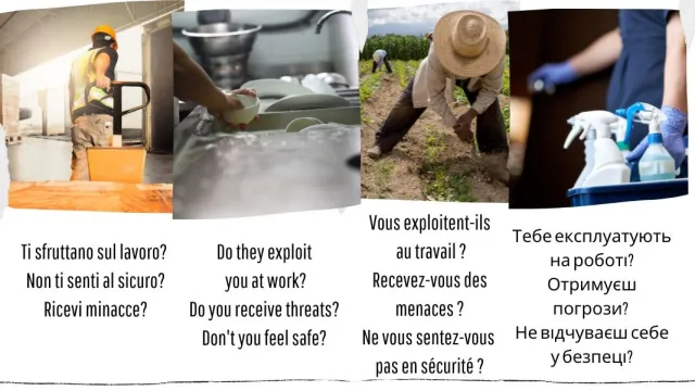 campagna contro lo sfruttamento lavorativo