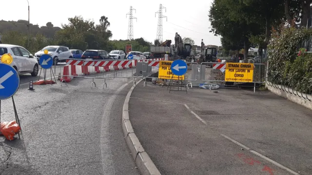 lavori in corso sulla statale 16