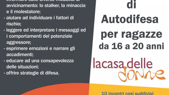 corso di autodifesa organizzato dalla Casa delle Donne