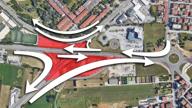 Cantiere maxi rotatoria all’altezza della Consolare San Marino