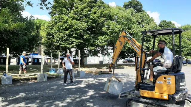 cantiere per la nuova piscina comunale di Viserba