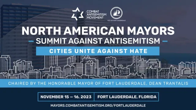 North American Mayors. Summit against Antisemitism. Cities unite against hate 2023