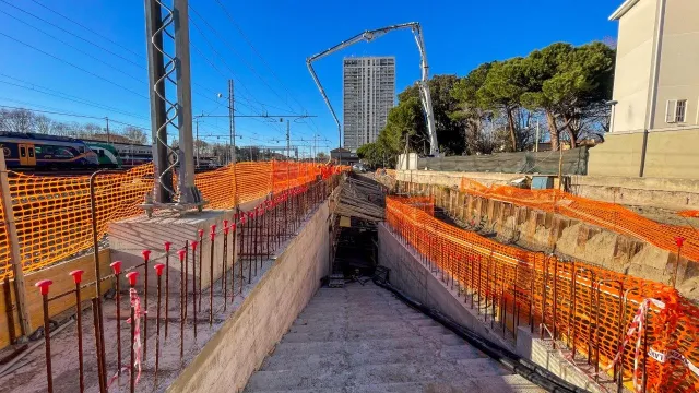 Lavori per il prolungamento del sottopasso centrale della Stazione