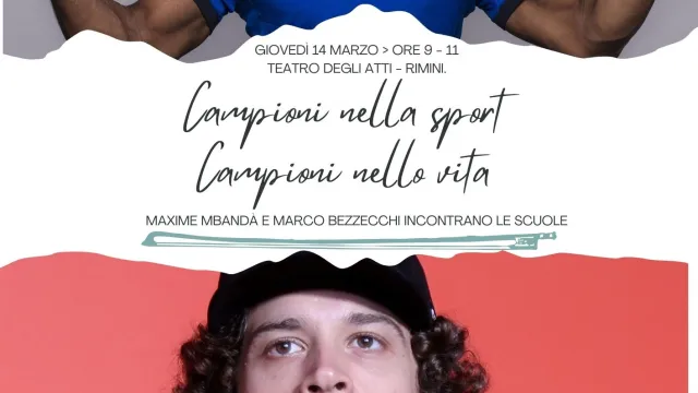 Maxime Mbanda e Marco Bezzecchi incontrano 260 studenti riminesi