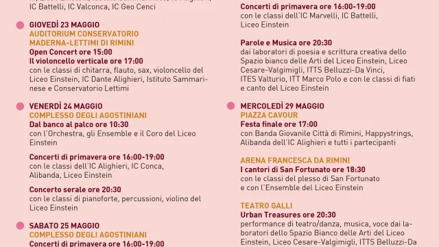 Programma "La settimana della musica"
