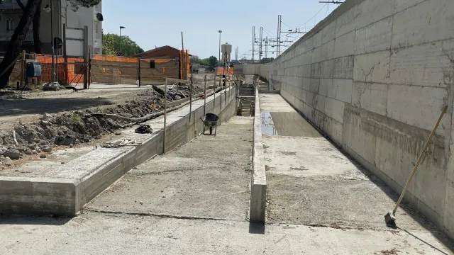 lavori per il prolungamento del sottopasso centrale della Stazione