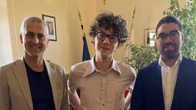edoardo prati in visita a palazzo garampi