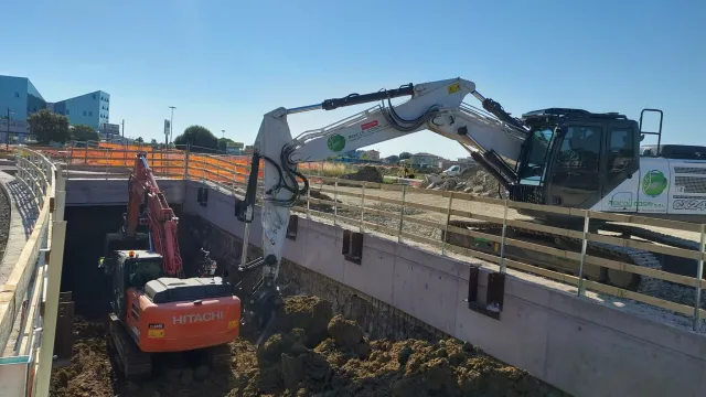 scavi sottopasso Via Euterpe