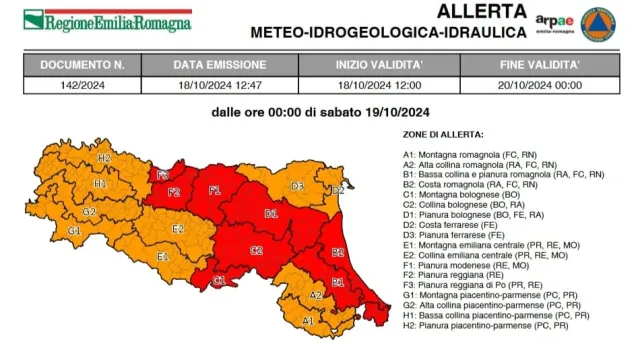 Allerta del 19 ottobre 2024