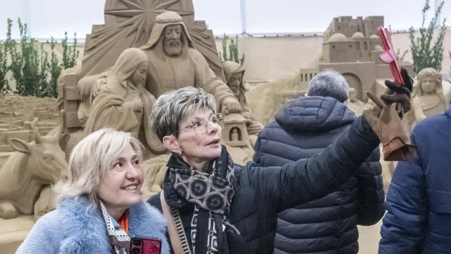 inaugurazione presepe di sabbia
