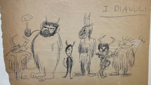disegni di Federico Fellini nella collezione di Danilo Donati