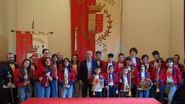 Banda Giovanile "Città di Rimini" ricevuta ieri in Residenza