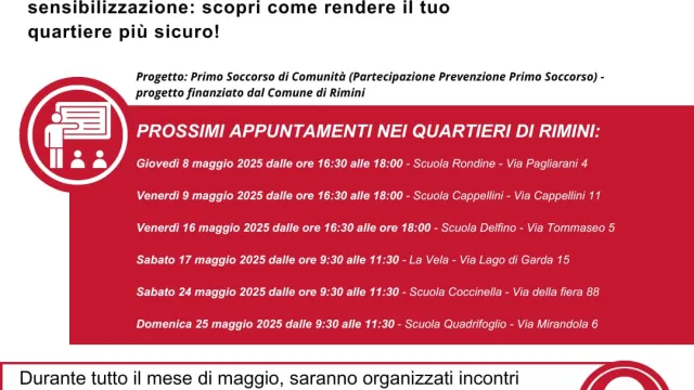 Incontri di informazione e sensibilizzazione sul primo soccorso per studenti e adulti